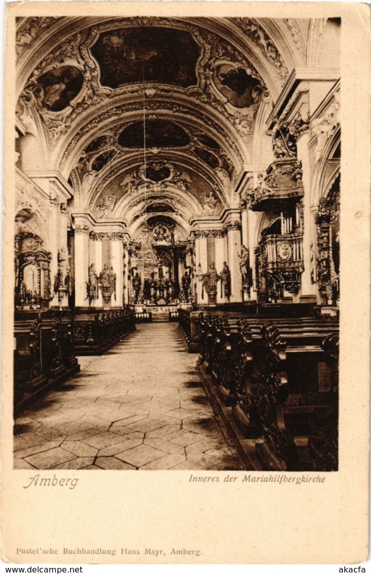 CPA AK Amberg - Inneres Der Mariahilfbergkirche GERMANY (962778) - Amberg