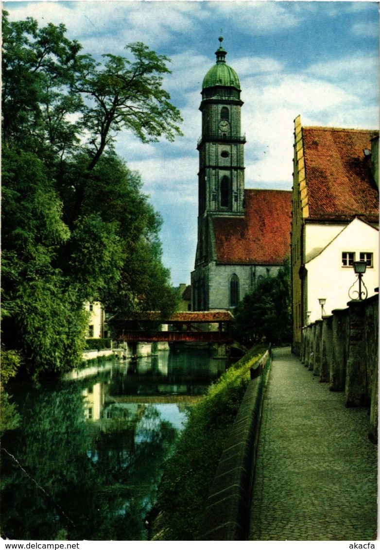 CPM AK Amberg - Schiffbrucke Mit Martinskirche - Modern Pc. GERMANY (962820) - Amberg