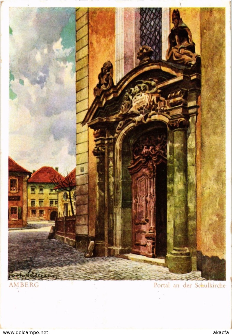 CPA AK Amberg - Portal An Der Schulkirche GERMANY (962819) - Amberg