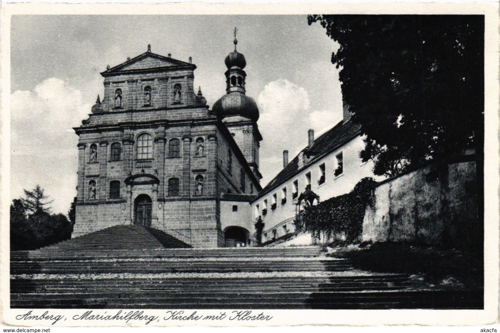 CPA AK Amberg - Mariahilfberg - Kirche Mit Kloster GERMANY (962836) - Amberg