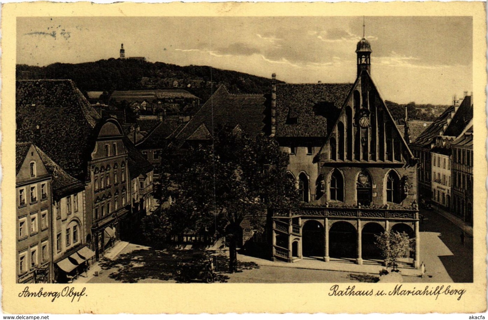 CPA AK Amberg - Rathaus U. Mariahilfberg GERMANY (962838) - Amberg