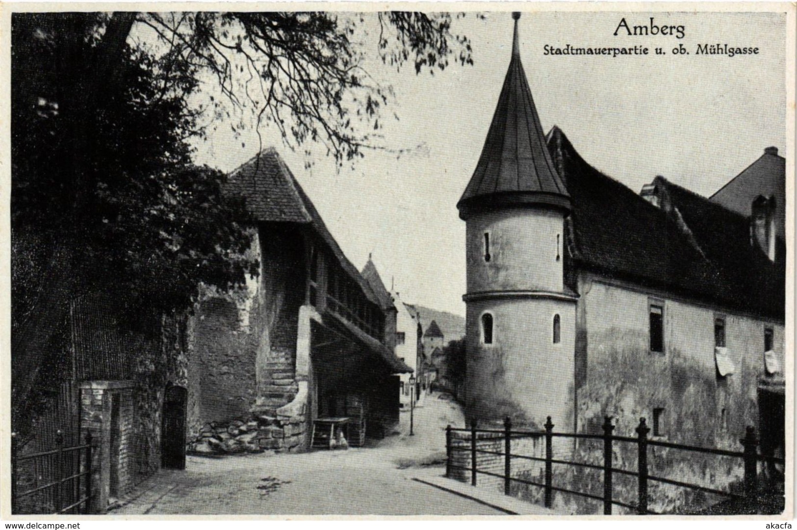 CPA AK Amberg - Stadtmauerpartie U. Ob. Muhlgasse GERMANY (962871) - Amberg