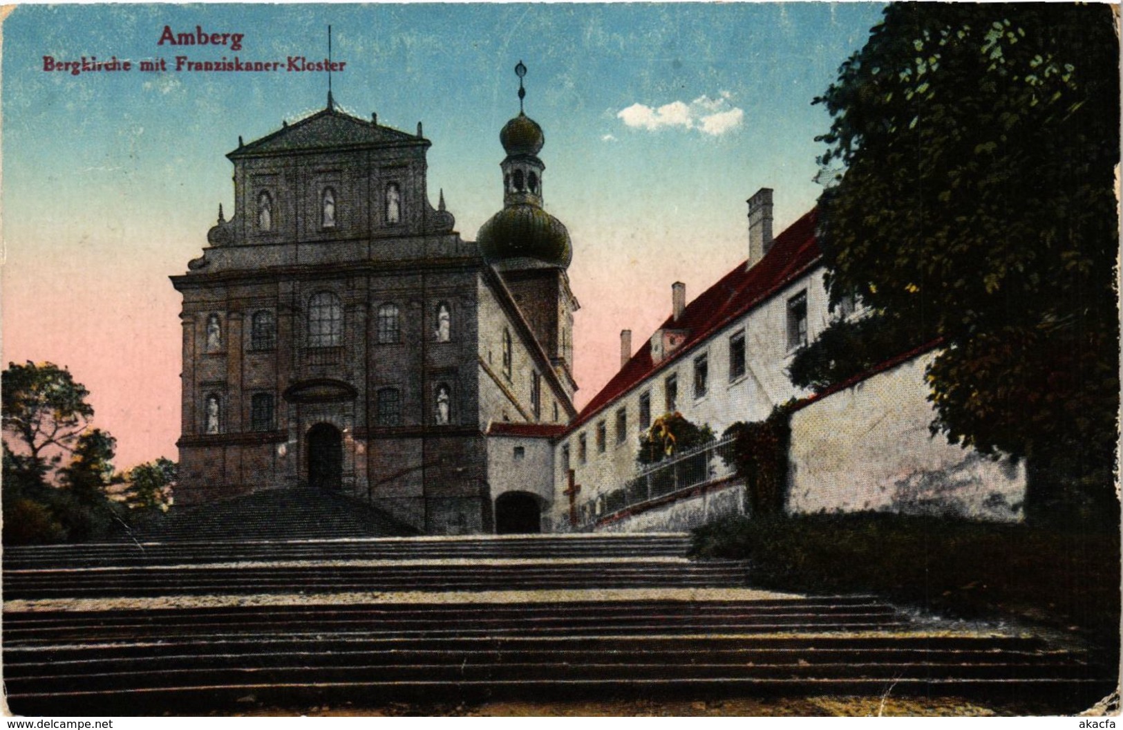 CPA AK Amberg - Bergkirche Mit Franziskaner-Kloster GERMANY (962880) - Amberg