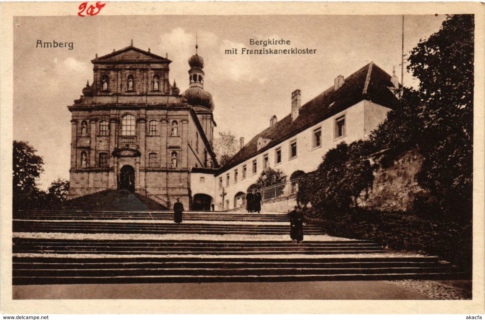 CPA AK Amberg - Bergkirche Mit Franziskanerkloster GERMANY (962886) - Amberg