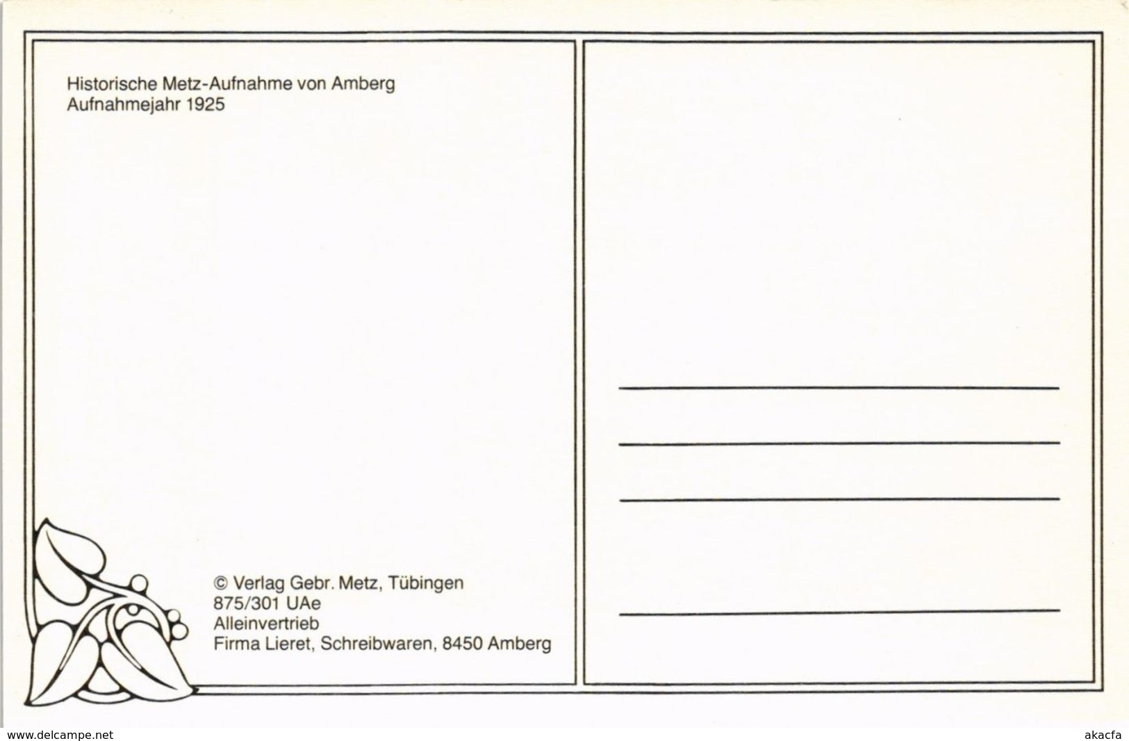 CPA AK Amberg - Strasse - Tor - Reprint ! GERMANY (962929) - Amberg