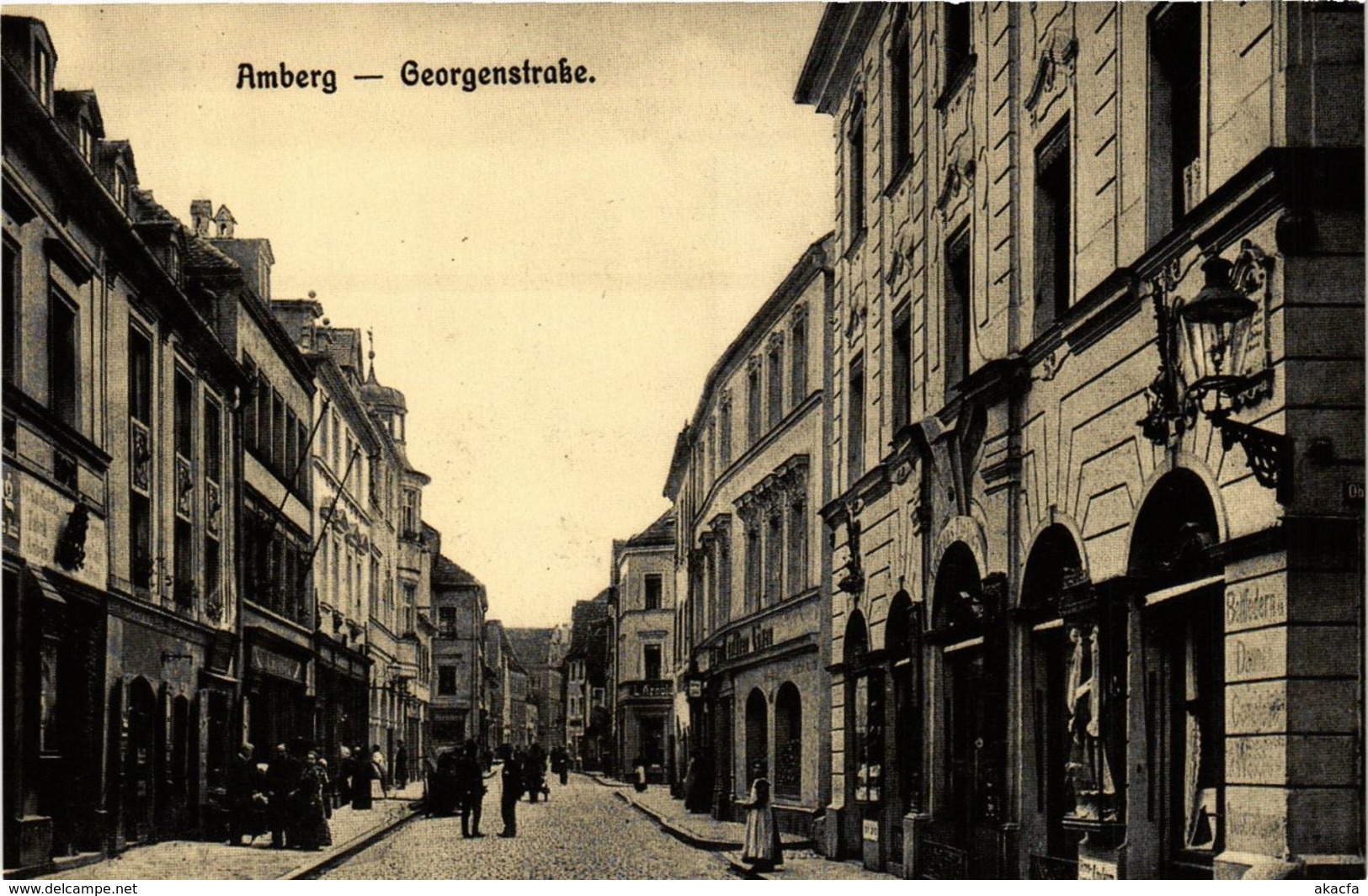 CPA AK Amberg - Georgenstrasse - Reprint ! GERMANY (962927) - Amberg