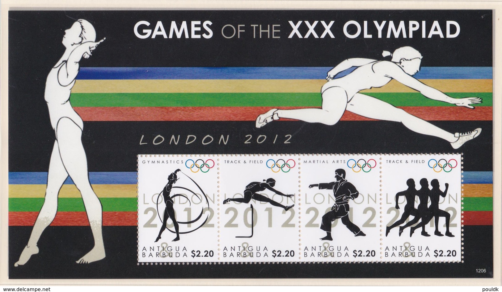 Antigua & Barbuda 2012 London Olympic Games Souvenir Sheet MNH/** (H26) - Verano 2012: Londres