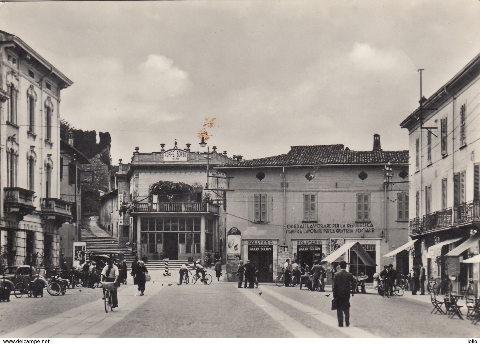 Lombardia - Brescia - Montichiari  - La Piazza  - F. Grande - Anni 50 - Molto Bella Animata - Autres & Non Classés