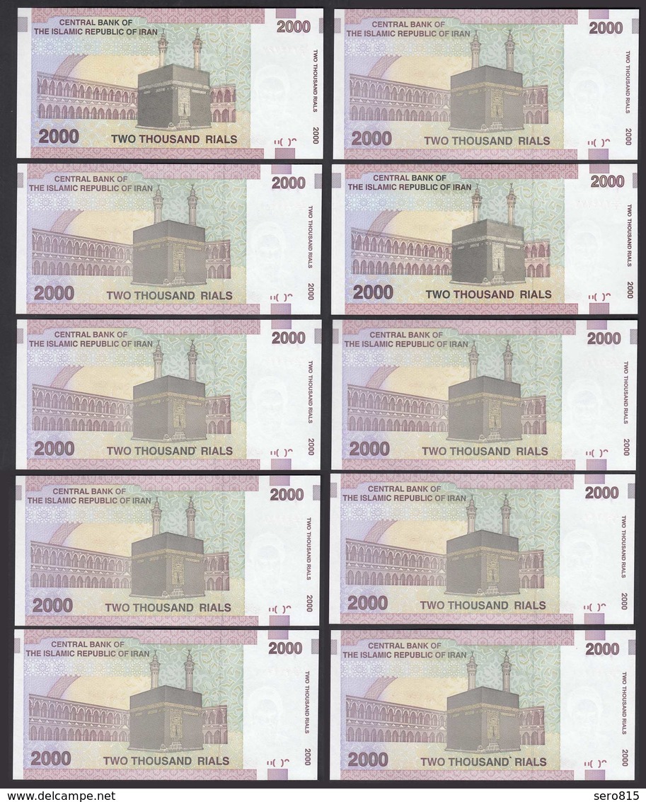 IRAN (Persien) - 10 Stück á 2000 RIALS (2000/05) Sig 33 Pick 144 UNC (1)  (89045 - Sonstige – Asien