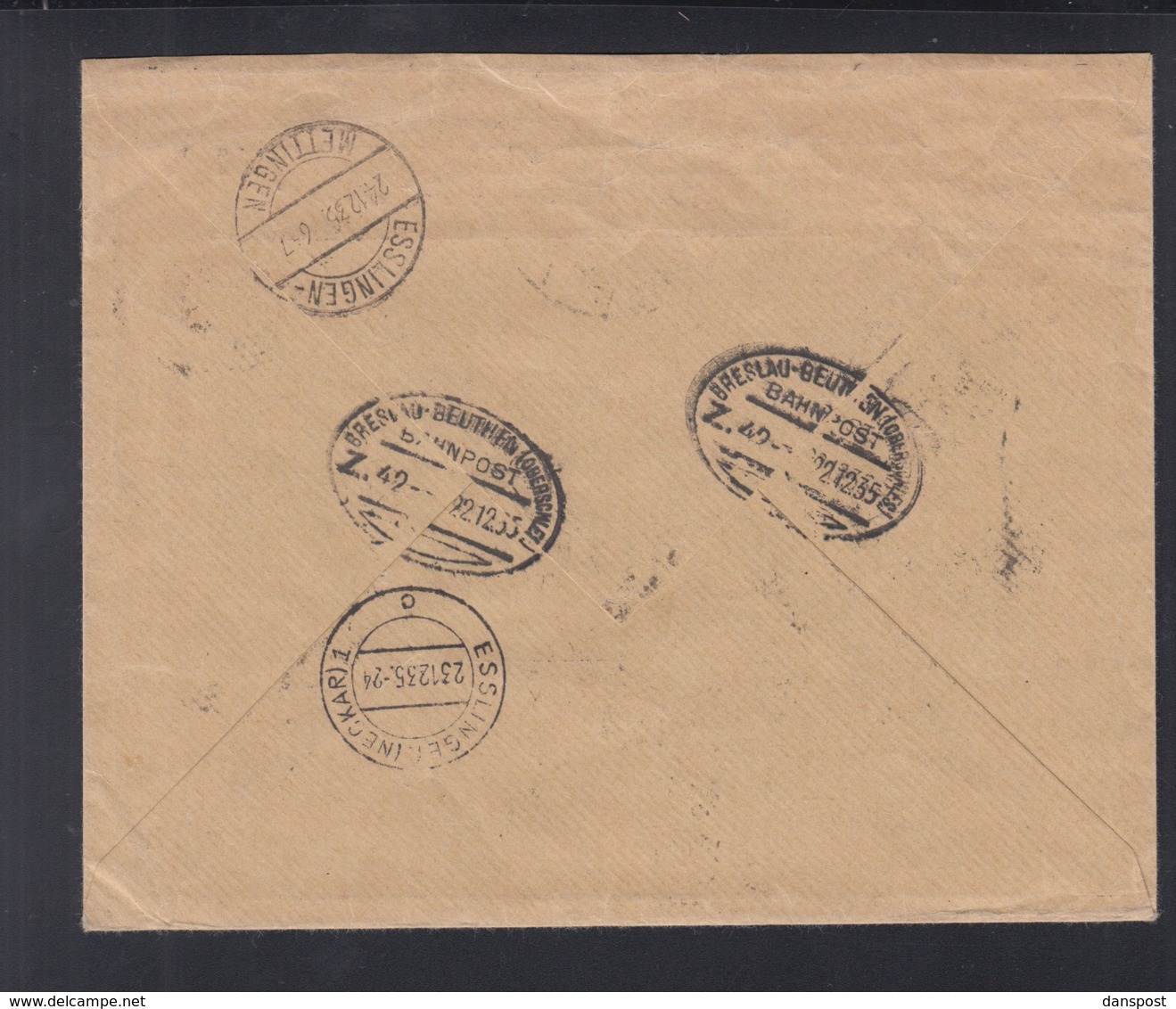 Romania Cover 1935 To Esslingen - Covers & Documents