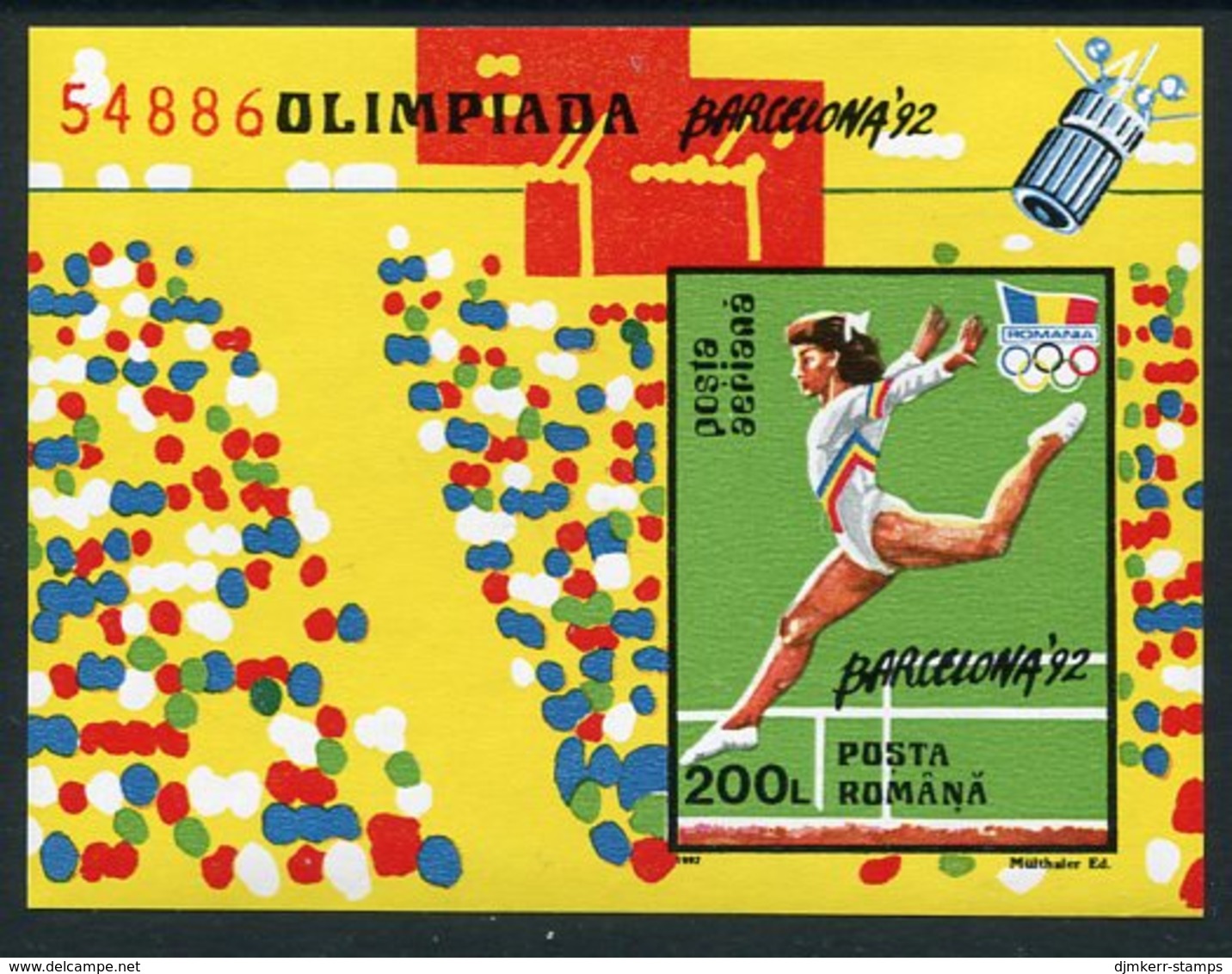 ROMANIA 1992 Olympic Games Block MNH / **..  Michel Block 275 - Ongebruikt