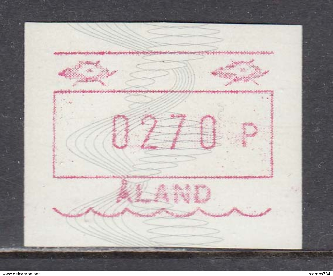 Aland 1990 - ATM - Wellenlinien Und Spiralen, Mi-Nr. 4, 1 W., MNH** - Ålandinseln