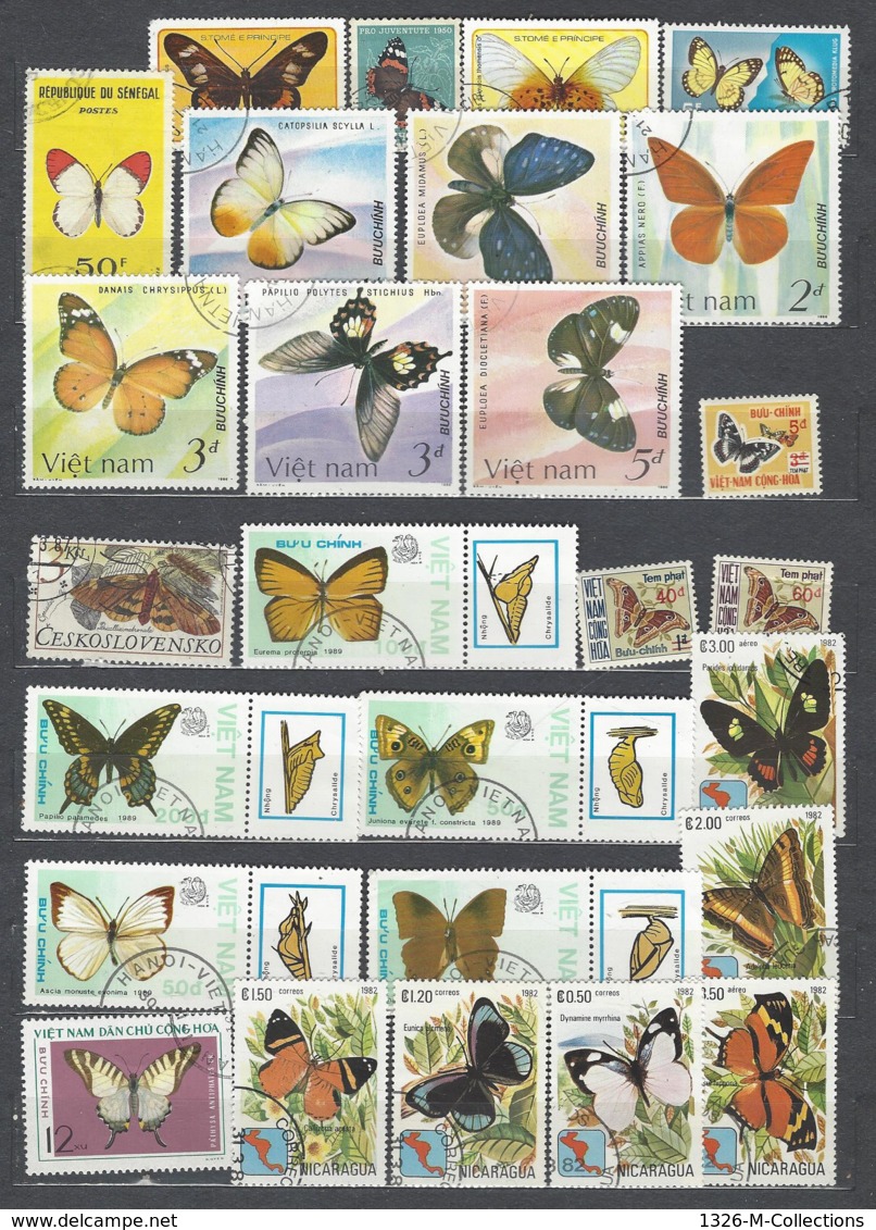 59 TIMBRES THEMES PAPILLON - Ohne Zuordnung