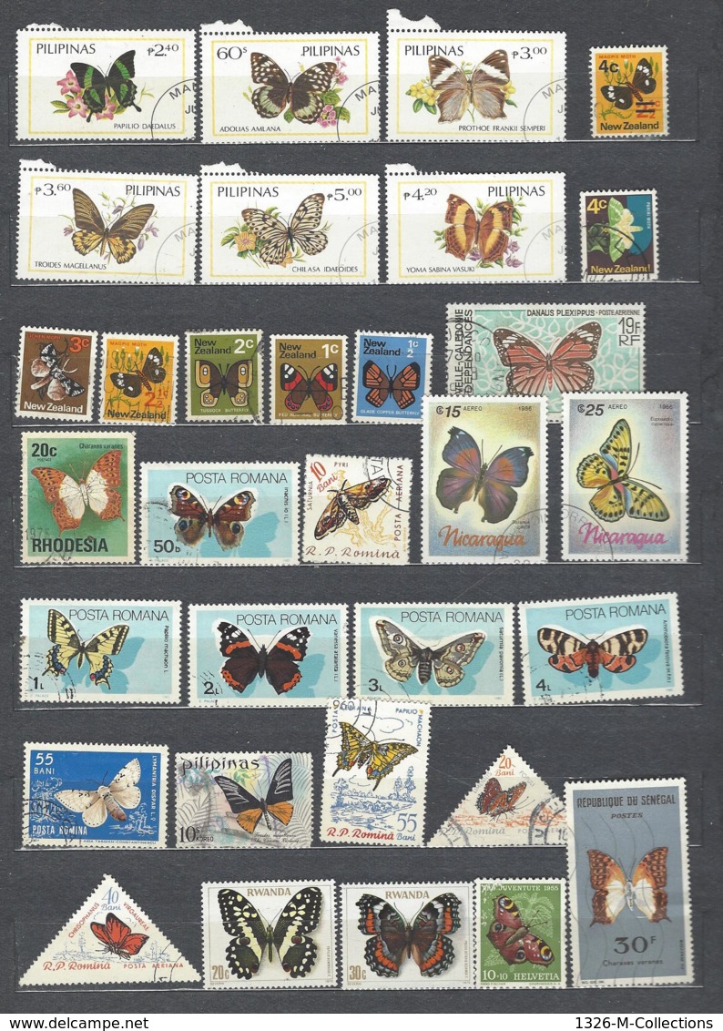 59 TIMBRES THEMES PAPILLON - Ohne Zuordnung