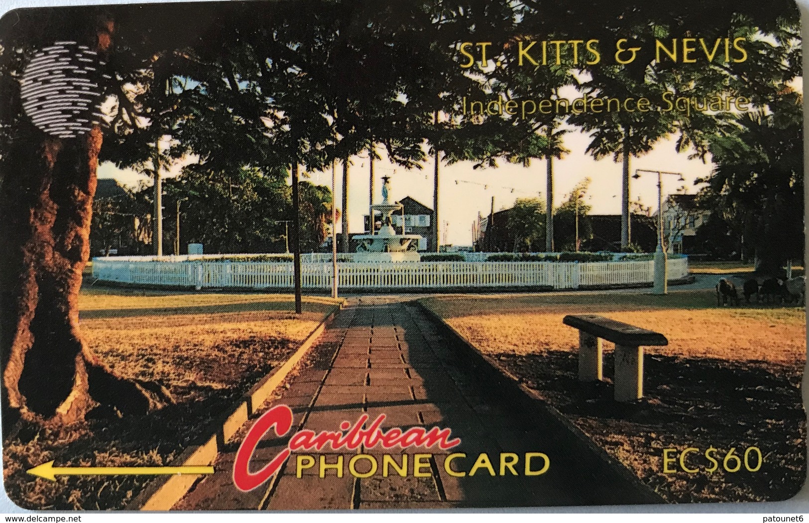 Saint Kitts § Nevis  - Phonecard -  Cable § Wireless - Independence Square   -  EC$60 - St. Kitts & Nevis