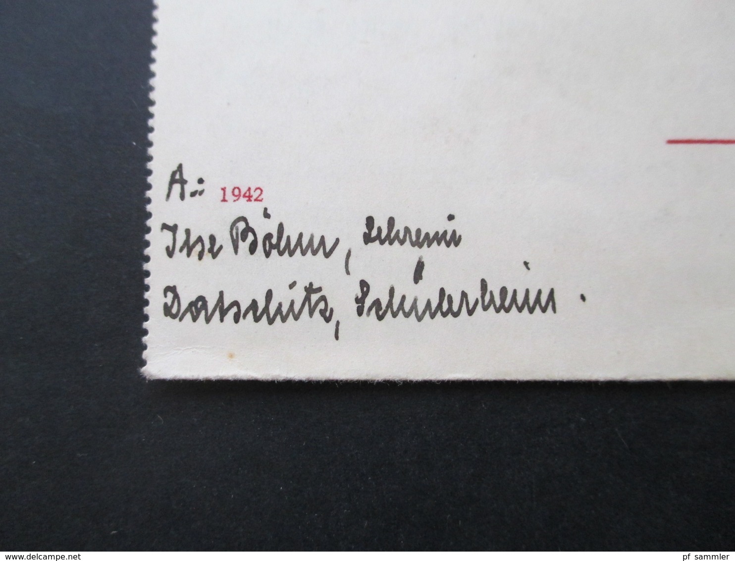 Böhmen Und Mähren GA Kartenbrief K 4 Aus Iglau Nach Berlin Luft Gau Postamt Marke Handschriftlich überschrieben Feldpost - Storia Postale