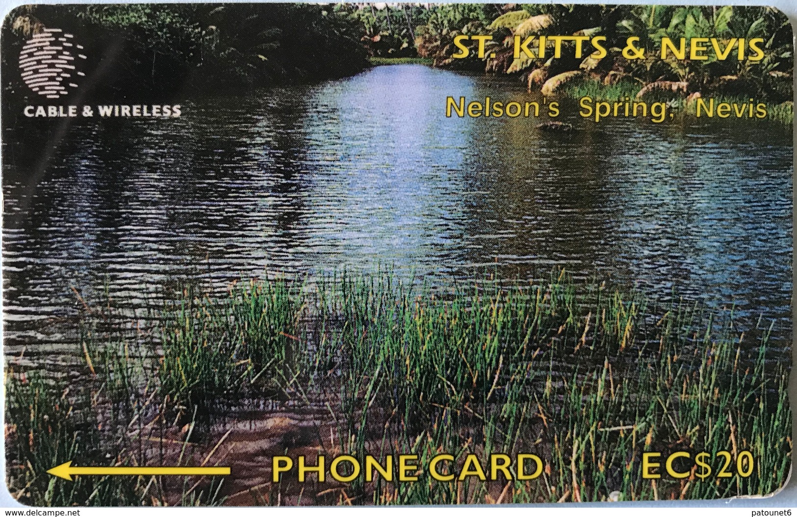 Saint Kitts § Nevis  - Phonecard -  Cable § Wireless - Nelson's Sping Nevis   -  EC$20 - St. Kitts & Nevis