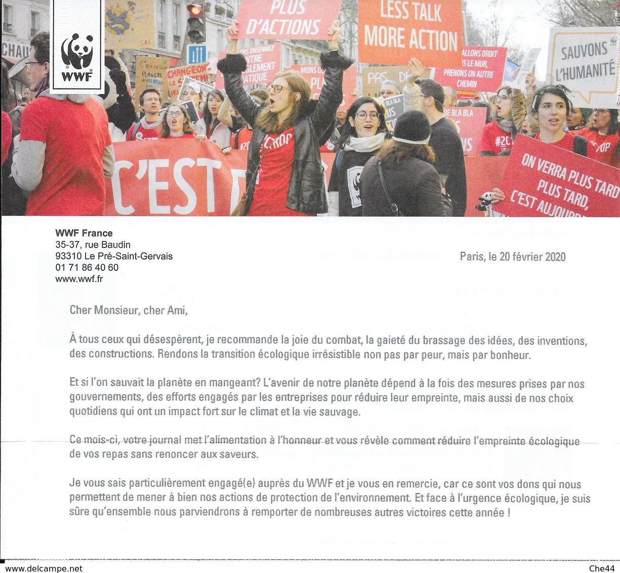 Papier WWF. (Voir Commentaires) - Briefe U. Dokumente