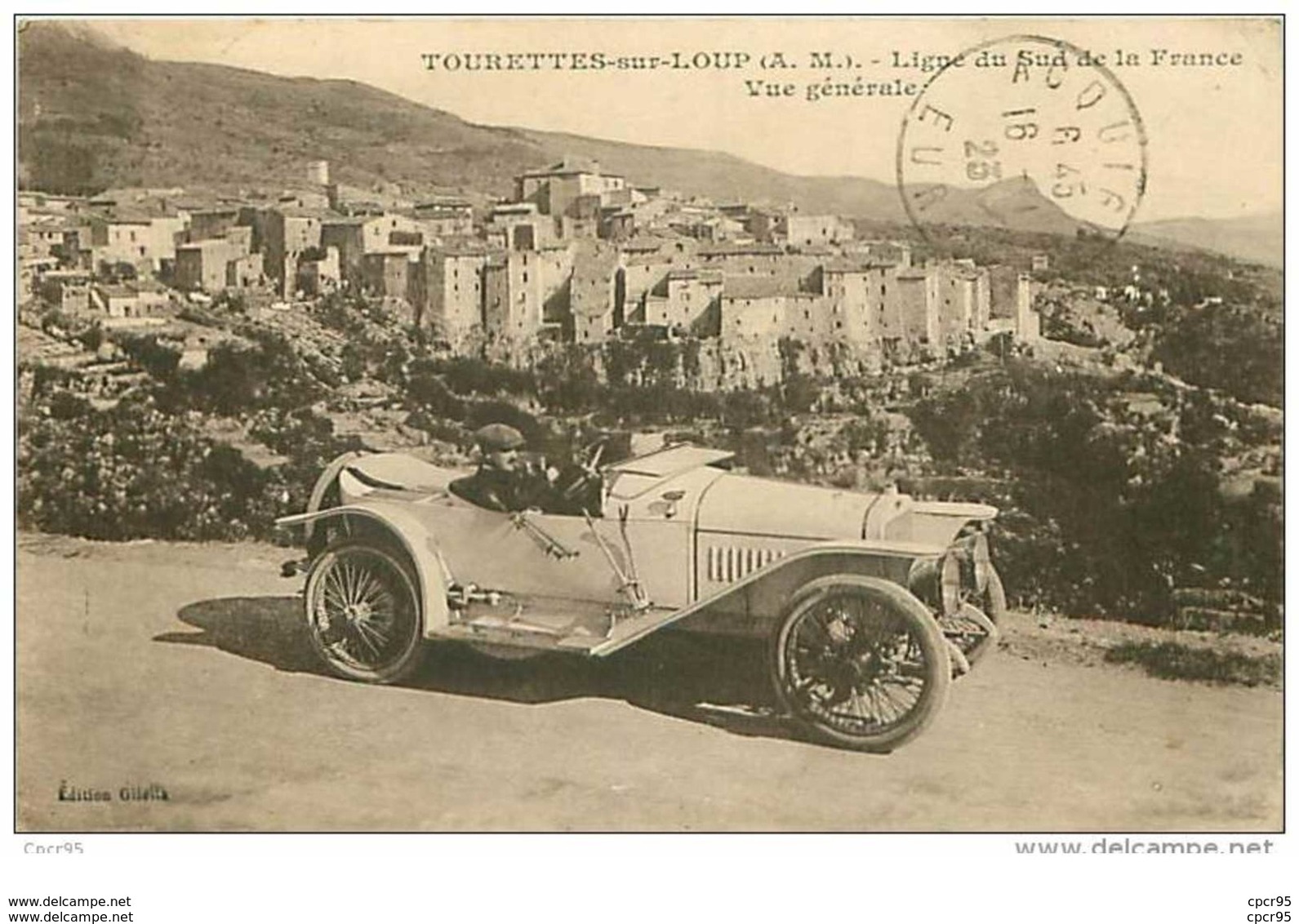 VOITURE.n°9.TOURETTES SUR LOUP.LIGNE DU SUD DE LA FRANCE.VUE GENERALE - Passenger Cars