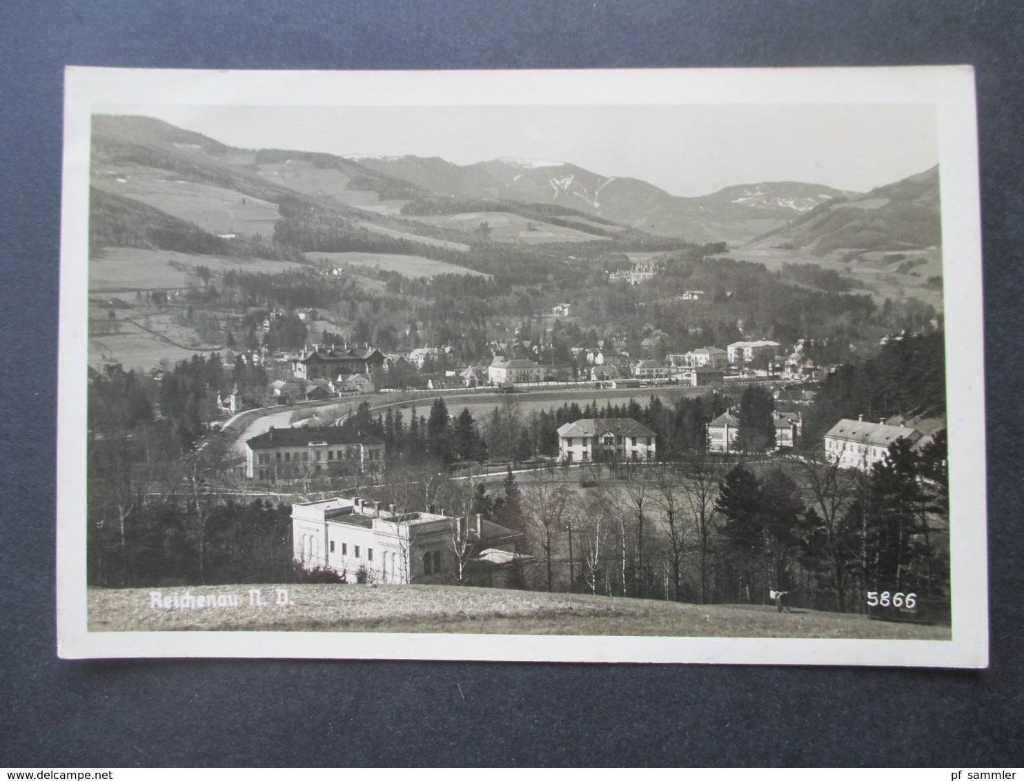 3. Reich Ostmark 1941 Echtfoto AK Reichenau Niederdonau Panorama Mit Sonderstempel Und Feldpoststempel Frei Durch Ablösu - Lettres & Documents