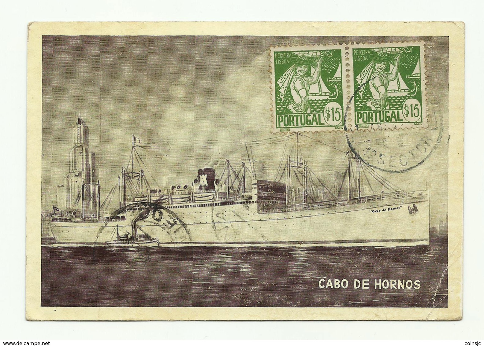 POSTCARD - ESPAÑA - ASTURIAS- SHIP - CABO DE HORNOS - 1942 - Asturias (Oviedo)