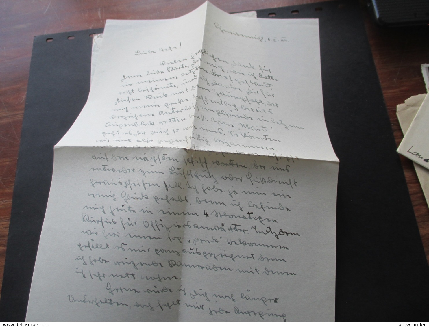 3. Reich 1944 Feldpost 2.WK Brief aus Schneidemühl Darjes Kaserne nach Mährisch Trübau im Sudetenland RAD 5/240