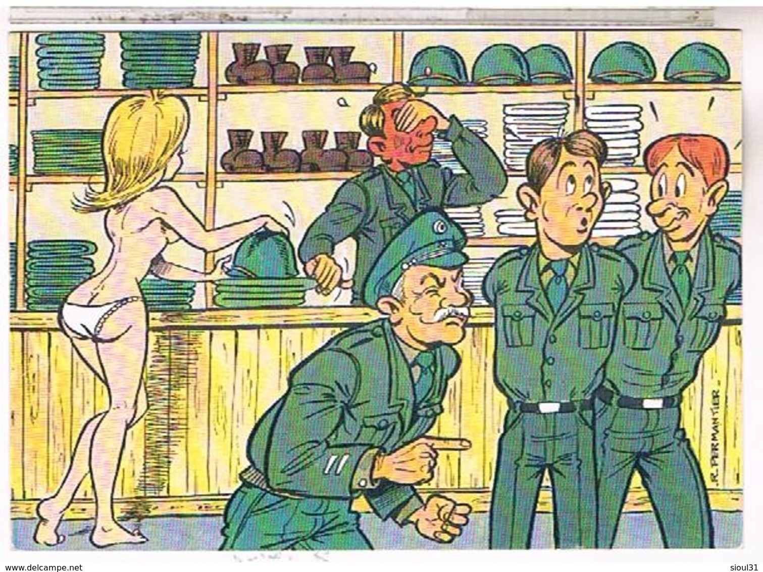 Illustrateur    HUMOUR   PIN UP  MILITAIRES - Contemporain (à Partir De 1950)