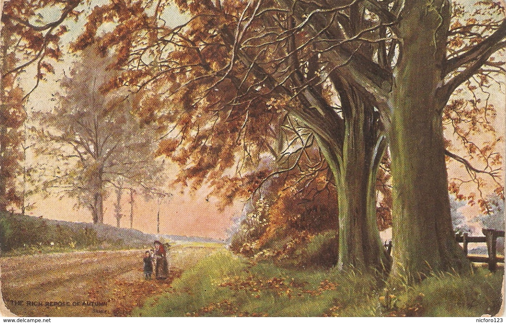 "The Rich Repose Of Autumn." Tuck Oikette Country Charms Ser. PC # 1408 - Tuck, Raphael