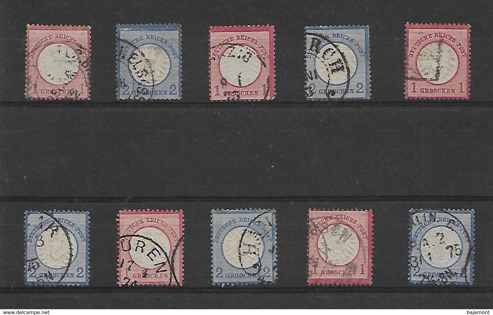 TIMBRES D'ALLEMAGNE. EMPIRE. 10 TIMBRES. Zum Studium - Oblitérés