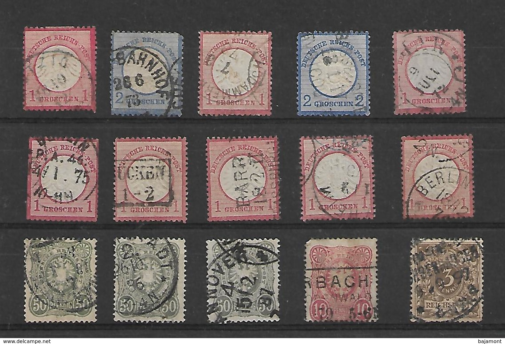 TIMBRES D'ALLEMAGNE. EMPIRE. 15 TIMBRES. Zum Studium - Used Stamps