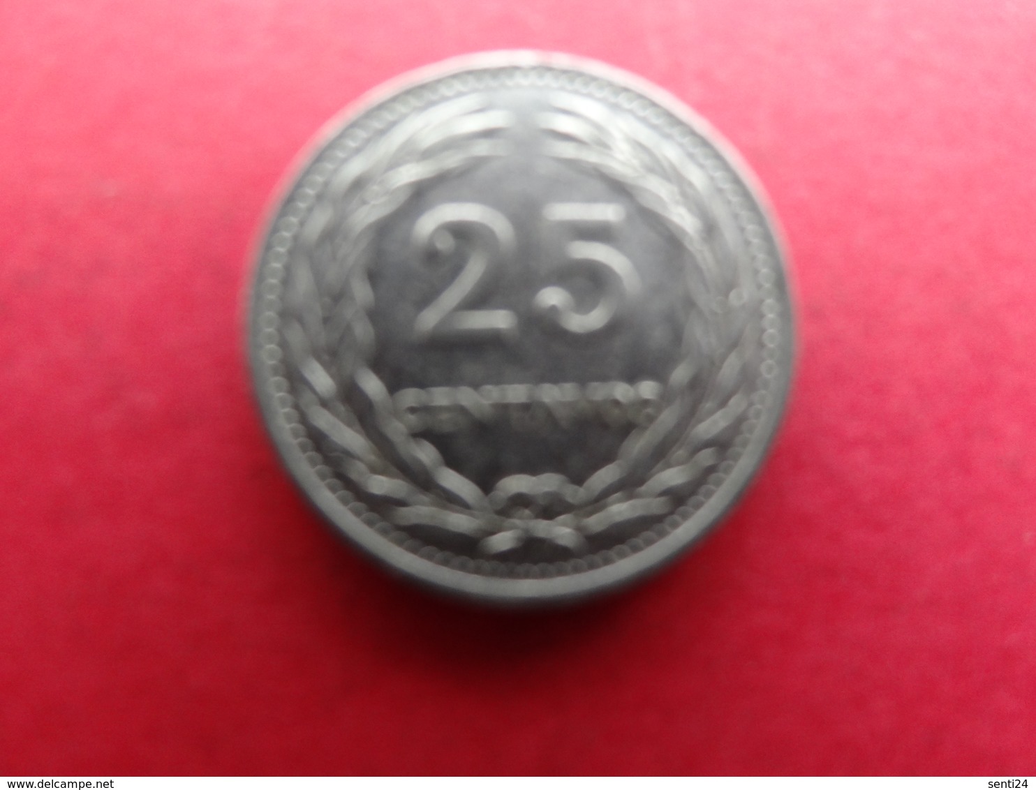 El  Salvador  25 Centavos 1977  Km 139 - Salvador