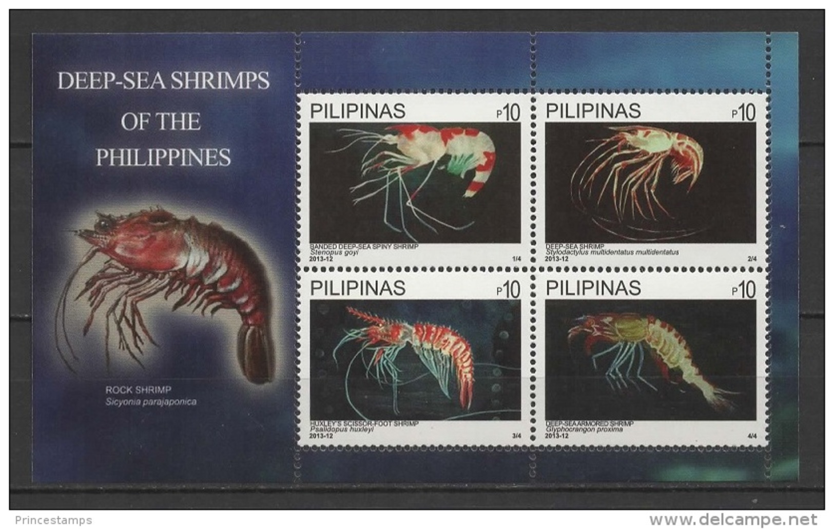 Philippines - Pilipinas (2013) - Block -  /  Marine Fauna - Shrimps - Crostacei