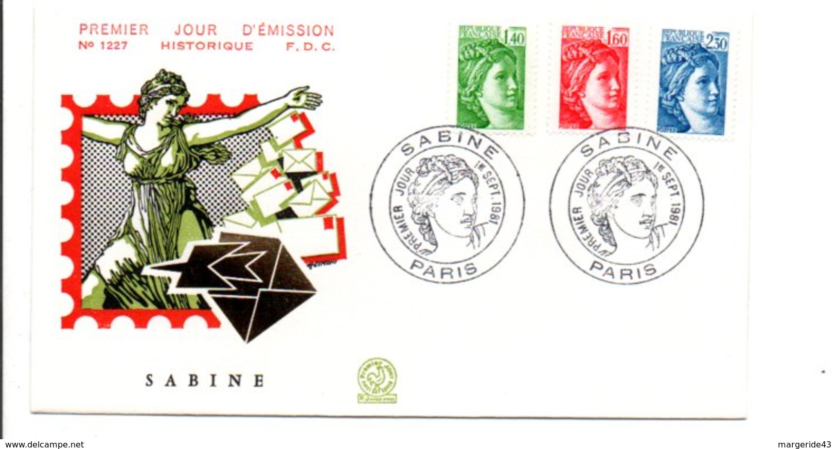 FDC 1981 SABINE DE GANDON - 1980-1989