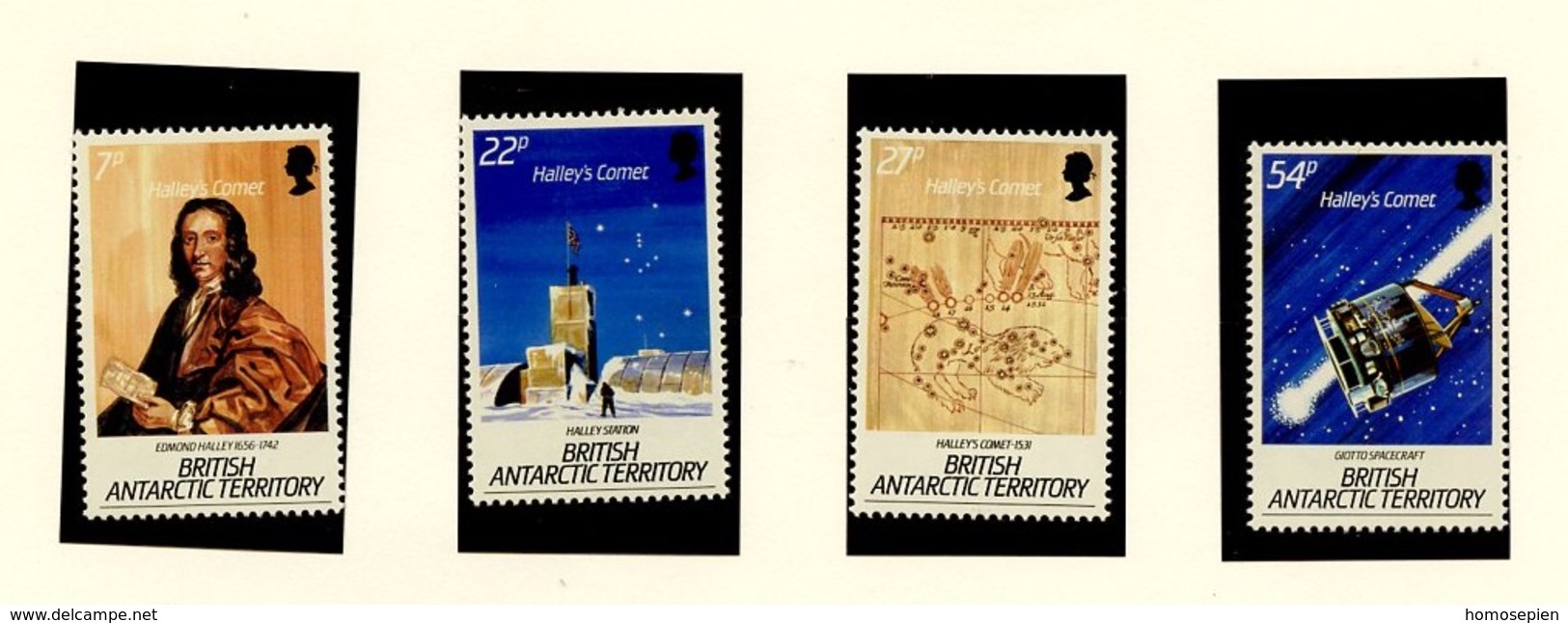 Antartique - Antarctika - Antarctica - Grande Bretagne 1986 Y&T N°152 à 155 - Michel N°132 à 155 *** - Comète De Halley - Neufs