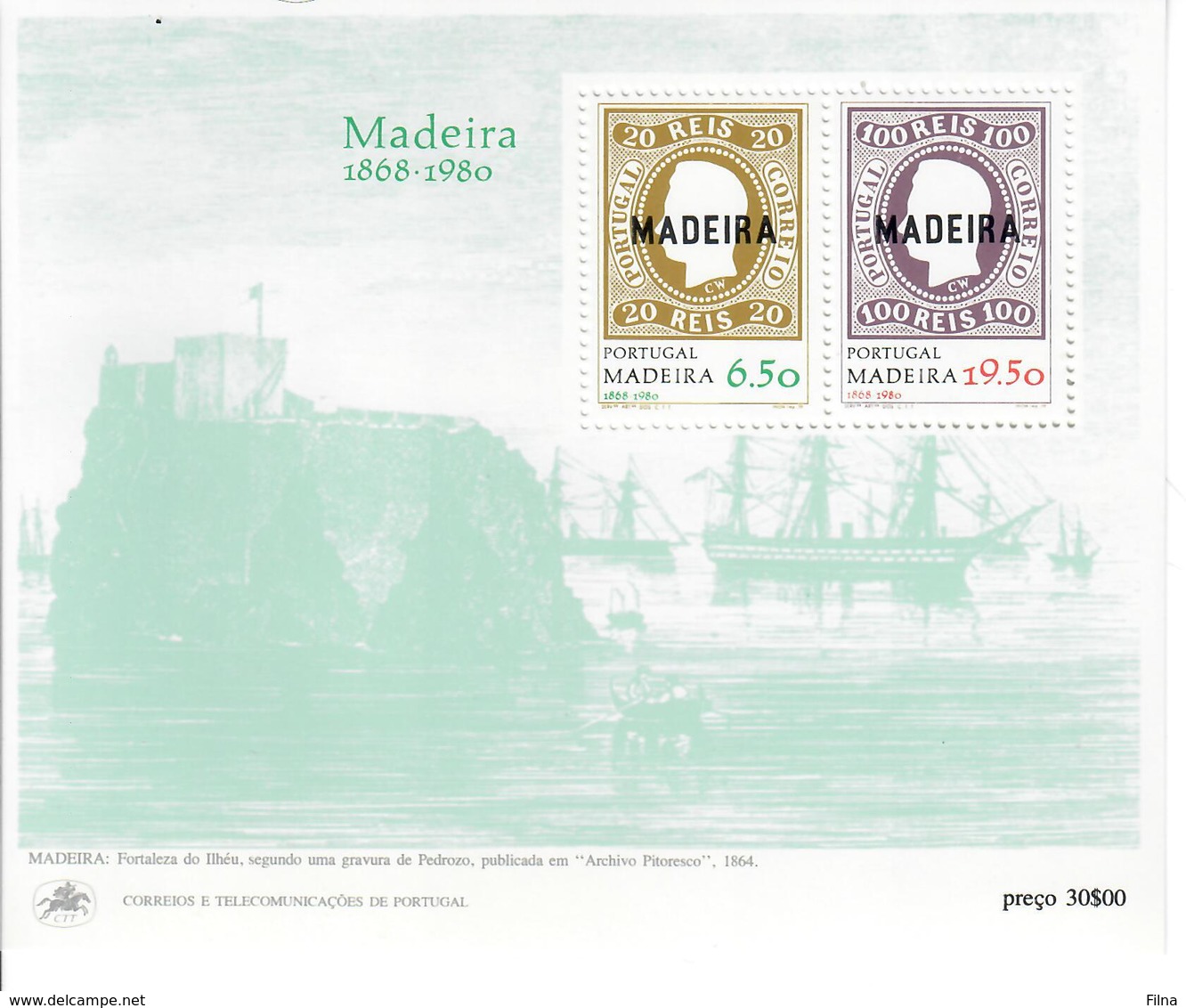 PORTOGALLO MADEIRA 1980 - FRANCOBOLLI - FOGLIETTO MNH** - Madeira