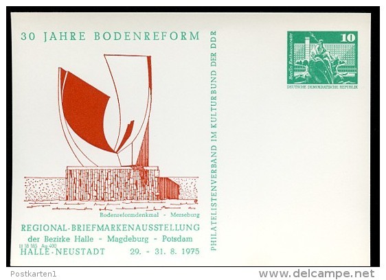 DDR PP16 D2/033 Privat-Postkarte BODENREFORM Halle-Neustadt 1976  NGK 4,00 € - Privatpostkarten - Ungebraucht