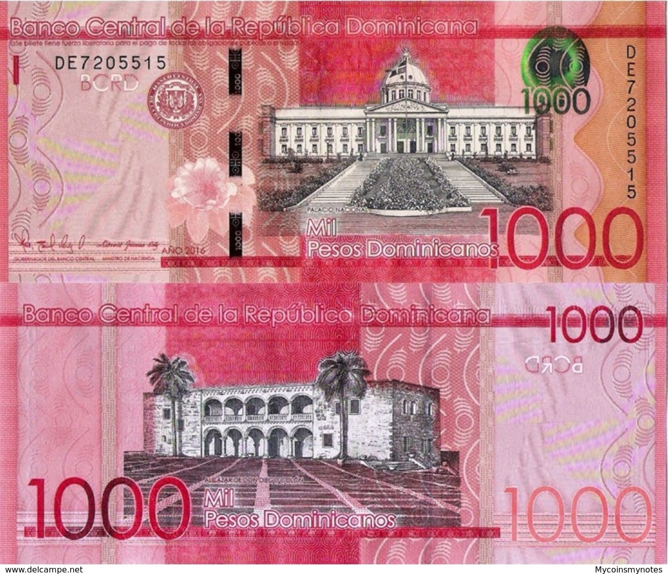 DOMINICAN REPUBLIC 1000 Pesos, 2016, P193, Redesigned And New Signature, UNC - Dominicaanse Republiek