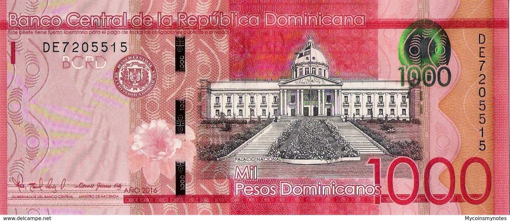 DOMINICAN REPUBLIC 1000 Pesos, 2016, P193, Redesigned And New Signature, UNC - Dominicaanse Republiek