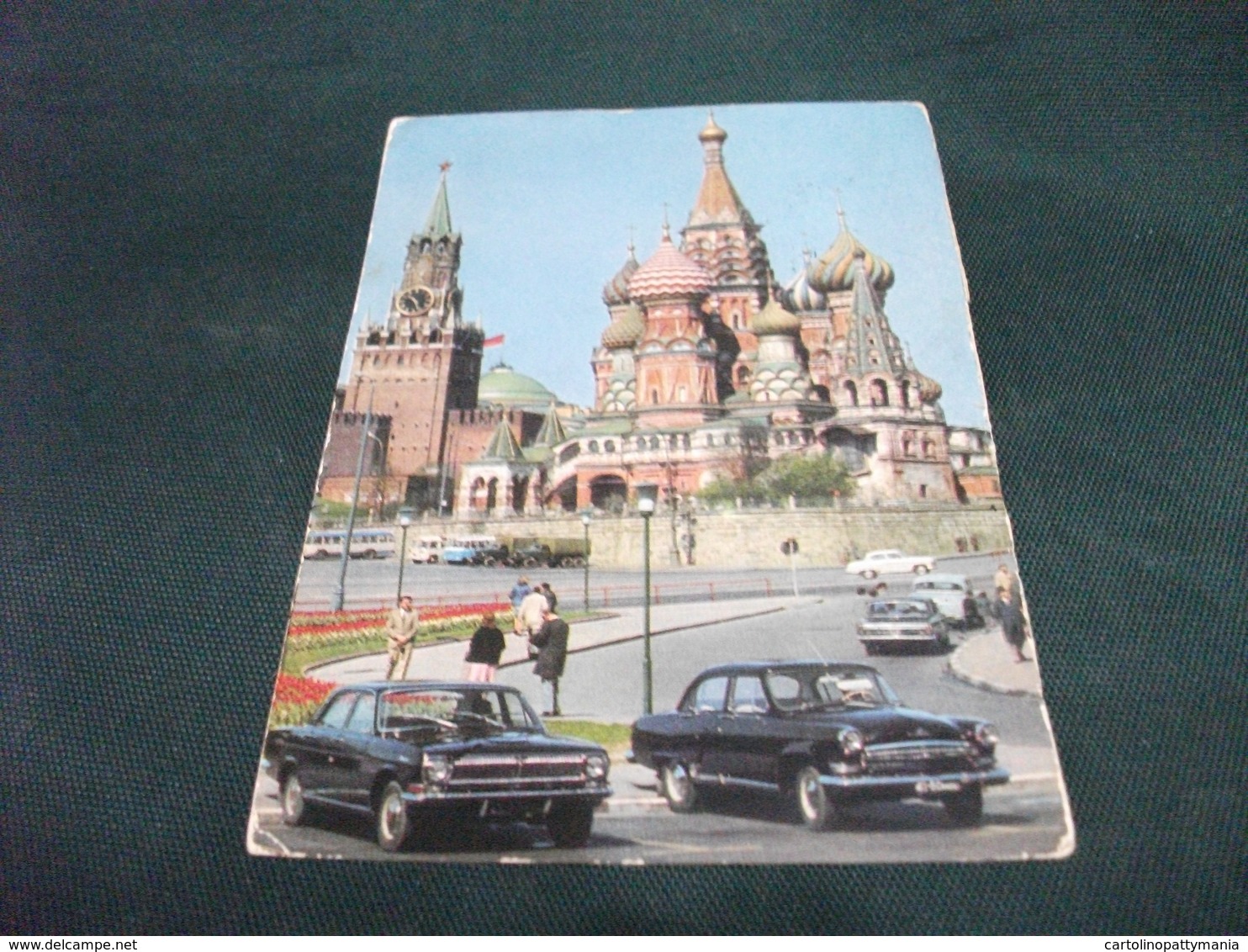 STORIA POSTALE FRANCOBOLLO COMMEMORATIVO RUSSIA  MOSCHEA E DUE MACCHINE Auto CAR IN PRIMO PIANO - Turismo