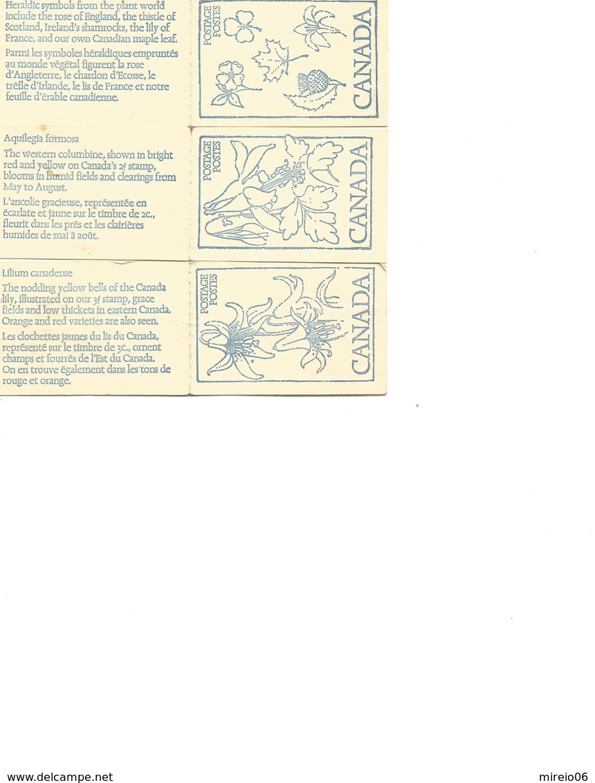 Canada, 3 Carnets Usage Courant 1978 Avec Uniquement 3 Timbres** - Booklets Pages