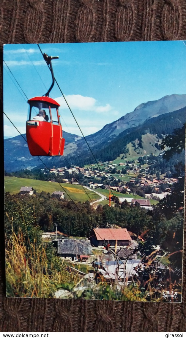 CPSM LES CONTAMINES MONTJOIE 1184 M  74 HAUTE SAVOIE VUE GENERALE ET TELESIEGE DE MONTJOIE ED CAP - Contamine-sur-Arve