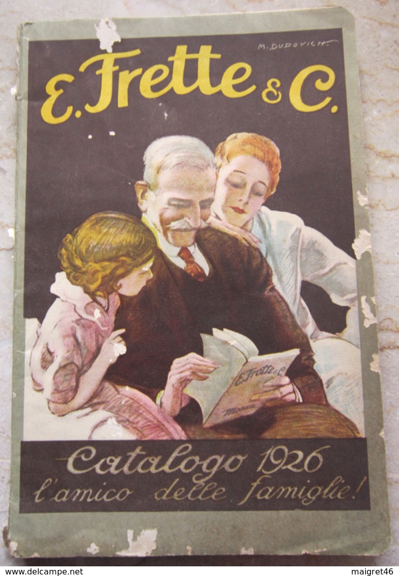 CATALOGO E. FRETTE & C. TELERIE TOVAGLIE E BIANCHERIA PER CORREDI ANNO 1926 ILLUSTRATORE M. DUDOVICH - Fashion
