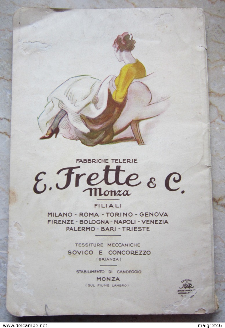 CATALOGO E. FRETTE & C. TELERIE TOVAGLIE E BIANCHERIA PER CORREDI ANNO 1926 ILLUSTRATORE M. DUDOVICH - Moda