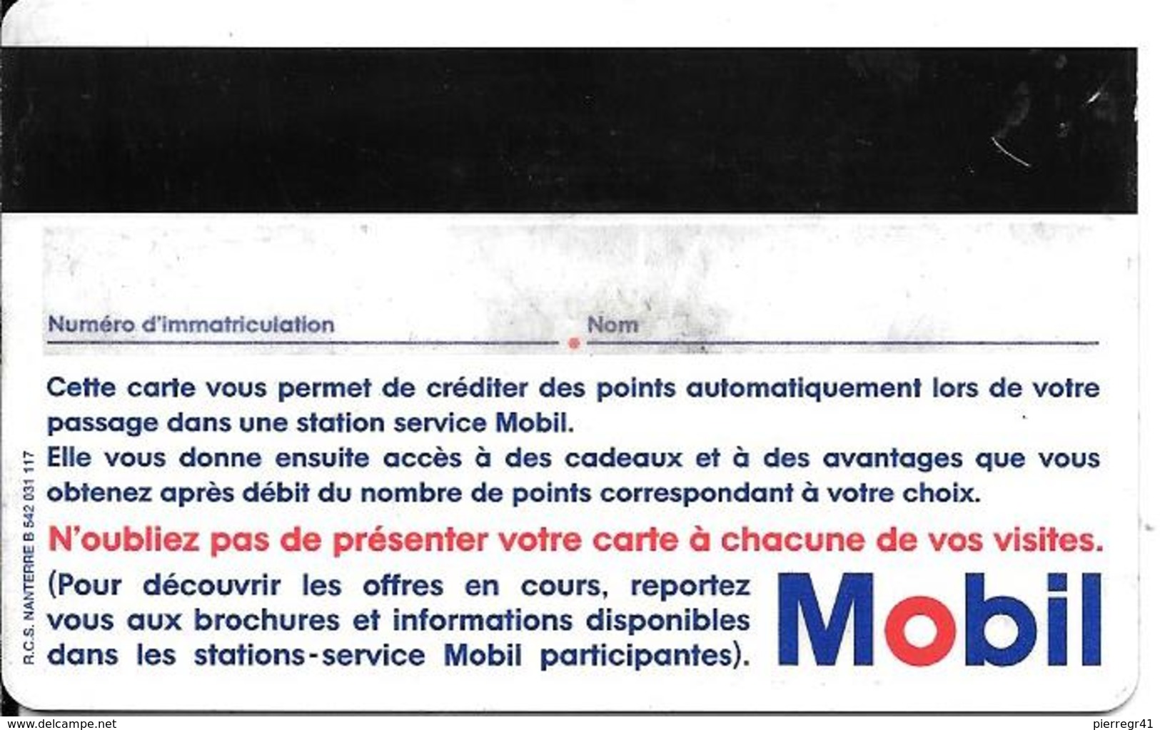CARTE-MAGNETIQUE-MOBILPLUS-ROUGE-Exp 31/12/97-V°Ecriture Bleu Et Rouge-TB E - Car Wash Cards