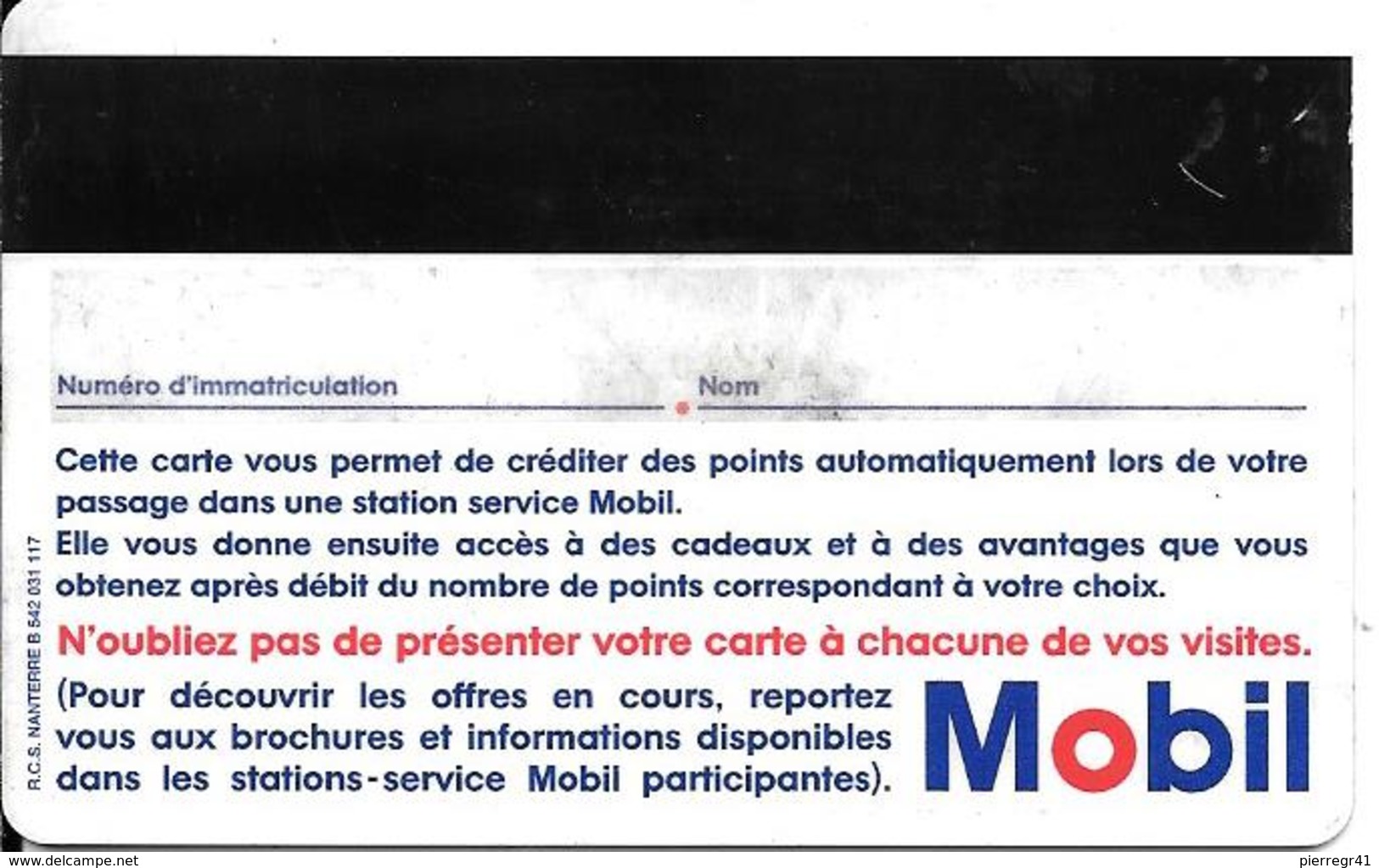 CARTE-MAGNETIQUE-MOBILPLUS-ROUGE-Exp 31/12/97-V°Ecriture Bleu Et Rouge-TB E - Autowäsche