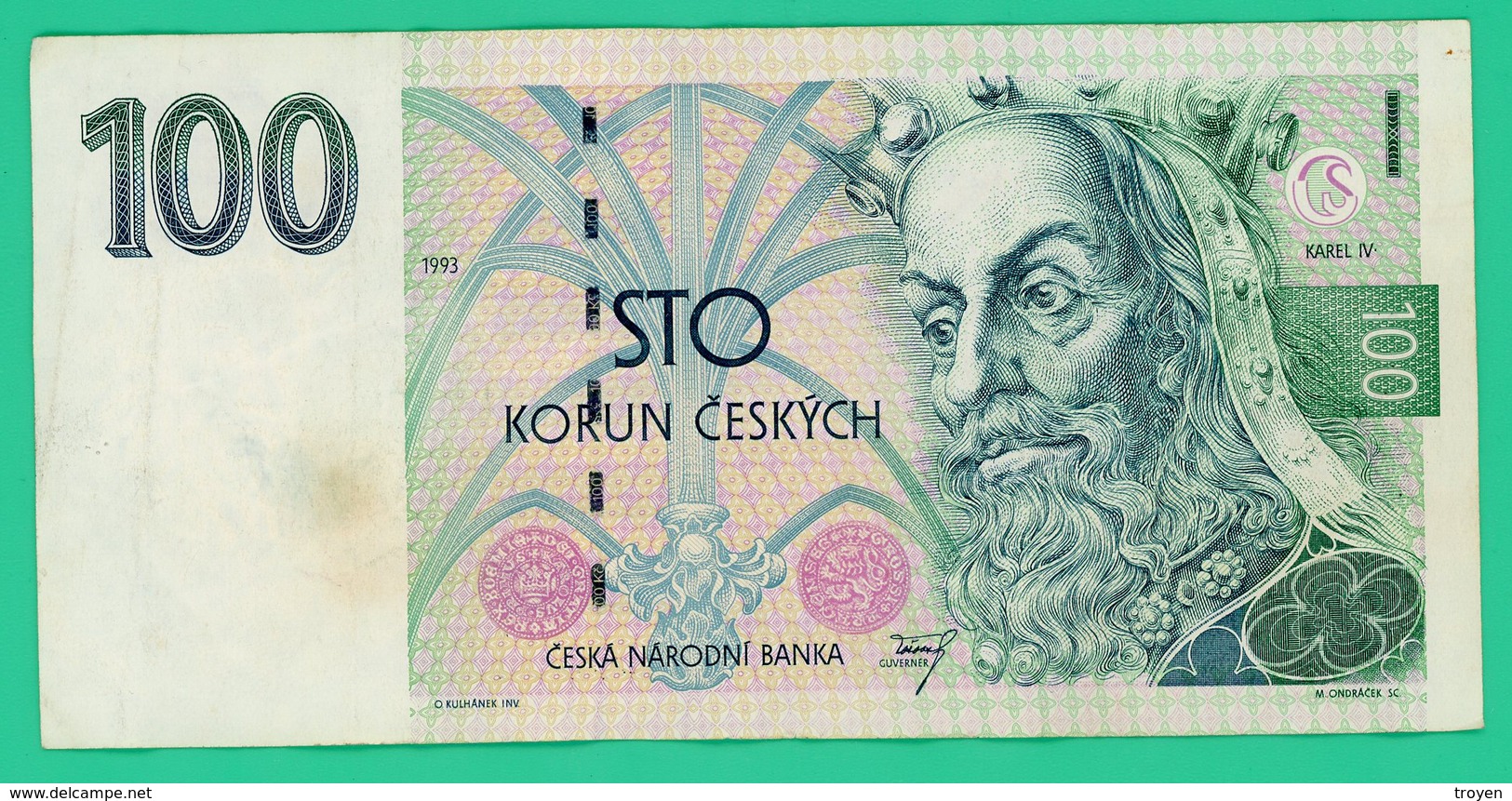 100 Korun - Tchécoslovaquie - N° A56/499816 - TTB - 1993 - - Tchécoslovaquie