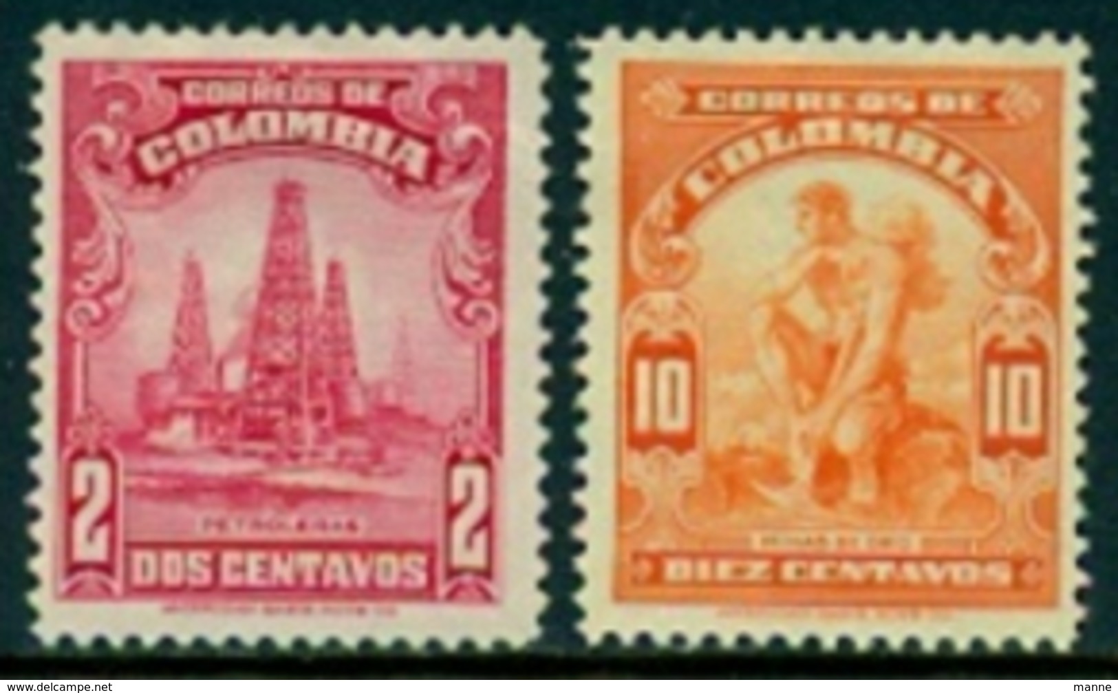 -Columbia-1935-"Oil Wells" Mint - Colombia