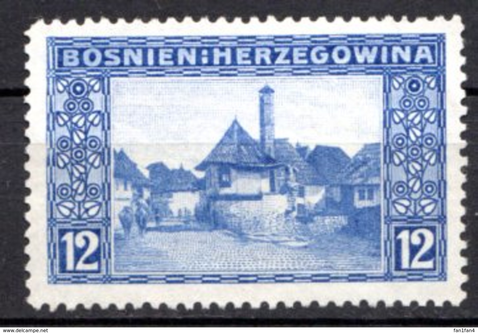 BOSNIE HERZEGOVINE (Administration Austro-hongroise) - 1912 - N° 61 - 12 H. Outremer - (Vue De Jojce) - Bosnia Herzegovina