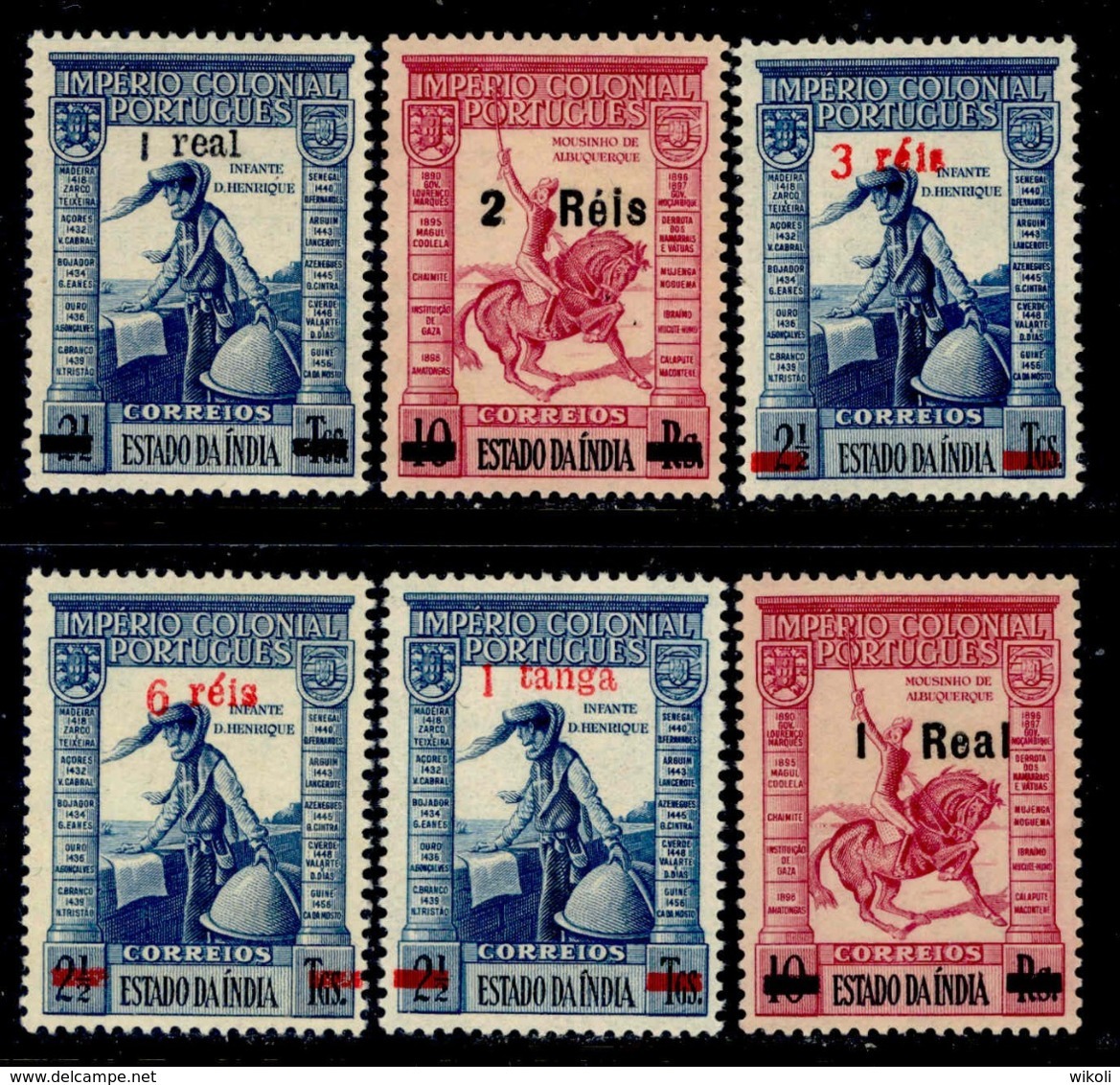 ! ! Portuguese India - 1950 Imperio W/OVP (Complete Set) - Af. 399 To 404 - MH - India Portoghese