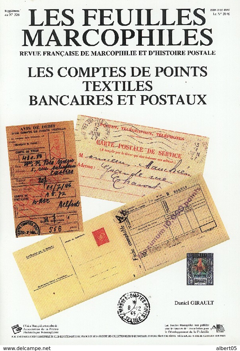 LescComptes De Points Textiles Bancaires Et Postaux - Philatélie Et Histoire Postale